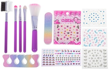 НАБОР КОСМЕТИКИ ДЛЯ МАКИЯЖА И НОГТЕЙ RAINBOW MAKE UP ЛАК ДЛЯ НОГТЕЙ