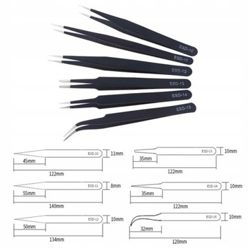 Набор пинцетов 6 шт. Металлические пинцеты ESD Пинцеты Пинцеты