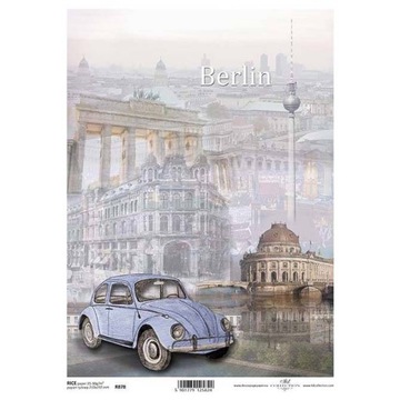 PAPIER RYŻOWY A4 do decoupage ITD-R0878 Berlin