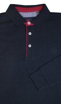 Koszulka Polo z Długim Rękawem - Pako Jeans - Granatowa - XL