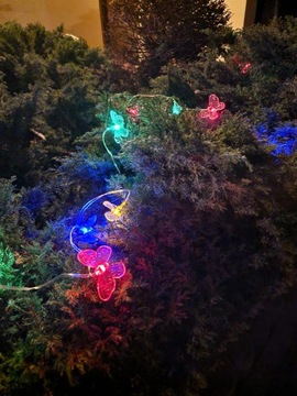 СВЕТОДИОДНАЯ СОЛНЕЧНАЯ ЛАМПА ГИРЛАНД-БАБОЧКА НАКАЧИВАЕМАЯ, РАЗНОЦВЕТНАЯ RGB