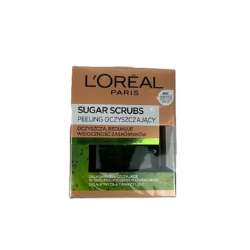Peeling do twarzy i ust L'Oréal Paris Sugar Scrubs 50 ml oczyszczający