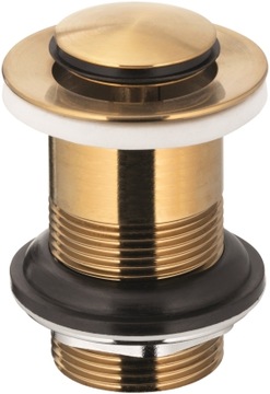 Пробка Click-Clack с золотистой шлифовкой для умывальника