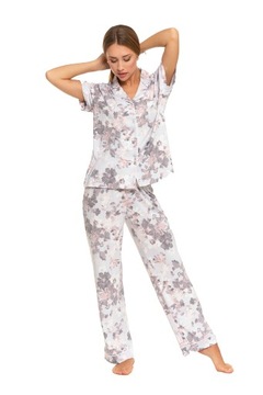 Moraj Veľmi jemné rozopínateľné dámske pletené pyžamo Yummy 3500-006 L