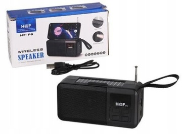 RADIO GŁOŚNIK BLUETOOTH BEZPRZEWODOWY SOLAR USB MINI