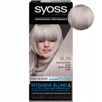 SYOSS SALONPLEX FARBA DO WŁOSÓW TRWAŁA 10-55 ultra platynowy blond