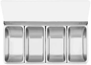 Бармен-органайзер-контейнер для аксессуаров для напитков с крышкой, 4 x 0,4 л