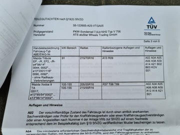 RÁFKY 16 ET48 CEED HYUNDAI I30 MAZDA 6 3 5 ŠROUBY