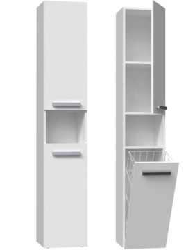Стовпчик для ванної Nel III Білий з кошиком 174x31x30 см