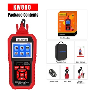 KONNWEI KW890 Профессиональный автомобильный сканер OBDII