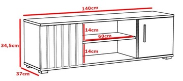 Тумба под ТВ, ТВ, комод, рейки MONTANA R 140