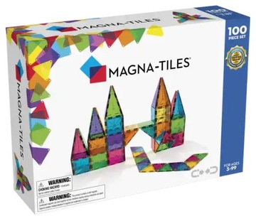 MAGNA-TILES Klocki Magnetyczne Classic 100 elementy Konstrukcyjne 3+