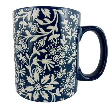 KUBEK CERAMICZNY NIEBIESKI WZÓR 620ml