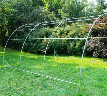 TUNEL OGRODOWY FOLIOWY SZKLARNIA 10m2 TF05G 4x2,5m BIAŁY PODWÓJNE DRZWI