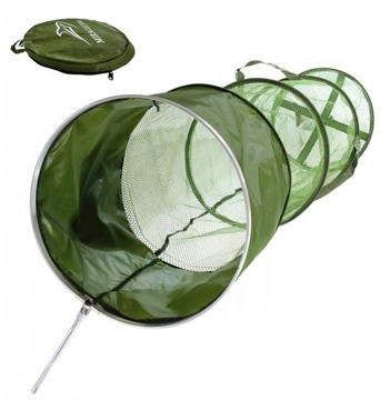 SIATKA WĘDKARSKA WYCZYNOWA GUMOWANA NA RYBY 40cm x 2m + SZTYCA+ POKROWIEC