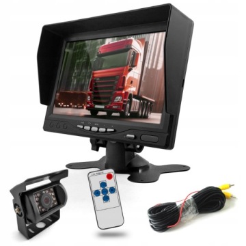 MONITOR 7 CALI BUS TIR KAMERA COFANIA KABEL 15M DIODY IR