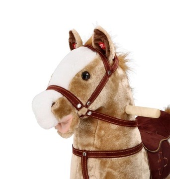 KONIK MUSTANG NA BIEGUNACH Z KOŁAMI BUJAK ODGŁOSY PLUSZ DREWNO