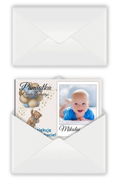 ФОТОМАГНИТ Спасибо гостям за фото Крещение Годовалого ребенка 10х7см N13