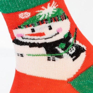 Рождественские носки 5 пар НАБОР ПОДАРОЧНОЕ УКРАШЕНИЕ ЦВЕТНОЕ