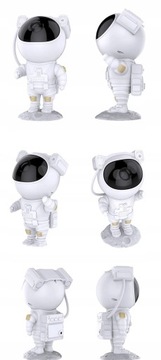 PROJEKTOR GWIAZD NIEBA LED LAMPKA NOCNA RZUTNIK ASTRONAUTA 360°
