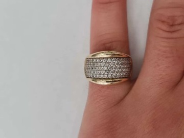 Klasyczny złoty pierścionek damski/ 585/ 4.86g/R13