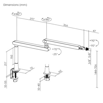 Студийная низкопрофильная микрофонная стойка Spacetronik SPA101B