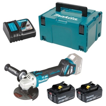 Makita Aku Szlifierka Tarczowa 18V DGA513RFJ 2x3AH