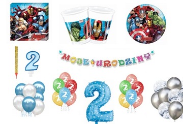 Набор воздушных шаров на день рождения «Мстители 1–9»