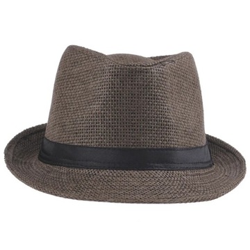 Летняя пляжная шляпа от солнца Fedora Trilby соломенная шляпа мужская соломенная шляпа повседневная ковбойская Джаз