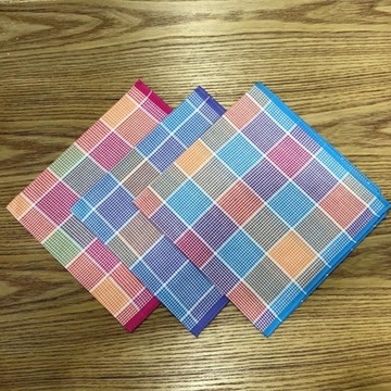 5 хлопковых носовых платков в клетку, мужские и женские