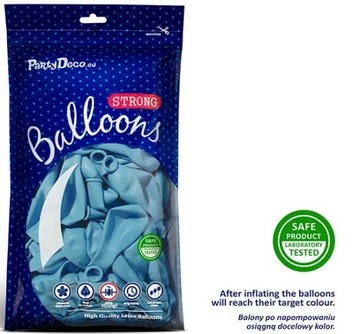 ШАРЫ, пастельно-голубые, крестильные, годовалые, крепкие, 27 см, 50 шт, большая упаковка