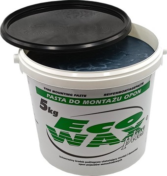 Паста-мазь-смазка-мыло для шиномонтажа, черная, густая, эффективная ECO WAX 5кг.