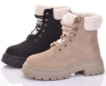 ЖЕНСКИЕ ЗИМНИЕ БОТИНКИ, УТЕПЛЕННАЯ ОБУВЬ, КОРИЧНЕВАЯ КОЖА