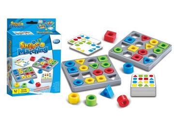 GRA LOGICZNA UKŁADANKA ZRĘCZNOŚCIOWA KSZTAŁTY UKŁADANIE KLOCKÓW MONTESSORI