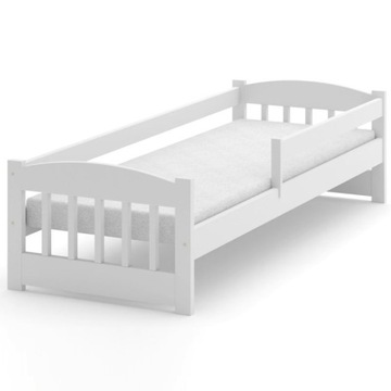 Drewniane białe łóżko dziecięce sosnowe Maja materac 70x140 cm PRODUCENT