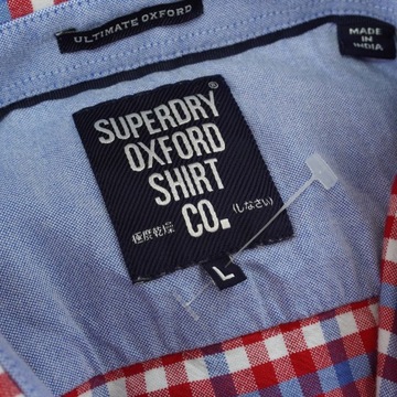 SUPERDRY oxford Koszula męska krótki rękaw Rozmiar L