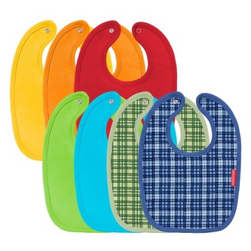 7-PACK ŚLINIKÓW BAWEŁNIANYCH DZIECI GŁADKIE NAPA