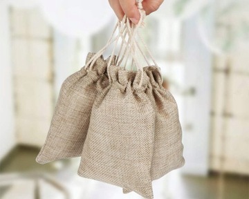 ДЖУТОВЫЕ СУМКИ ЛЬНЯНАЯ СУМКА ПОДАРОЧНАЯ 30 ШТ 10Х14СМ