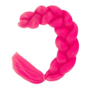 Włosy Syntetyczne Warkoczyki na Dredy Warkocz Długie Proste Hot Pink