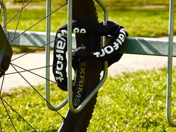 ВЕЛОСИПЕДНЫЙ ЗАМОК МОЩНАЯ ЗАКАЛЕННАЯ ЦЕПЬ 120 СМ