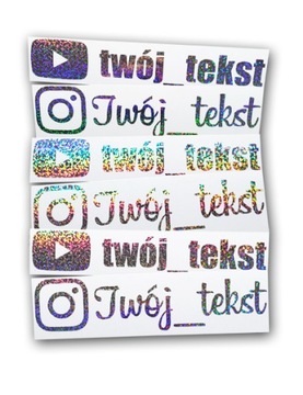 Facebook Instagram YouTube Стикер «ВАШ ТЕКСТ» 20c
