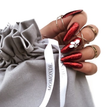 CHROME - 04 - красный, лак для ногтей ко Дню святого Валентина