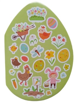 Пасхальные наклейки Пасхальные яйца Банни Куриный микс 3 x 10 карт мин 450 шт.