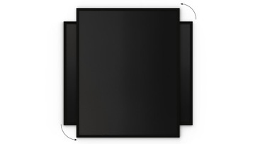 Доска меловая черная 100х80 см, деревянная рама, ЧЕРНЫЙ ЭКО