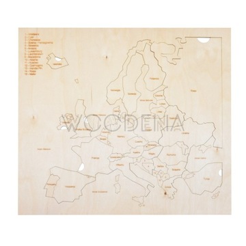 Puzzle - mapa Europy
