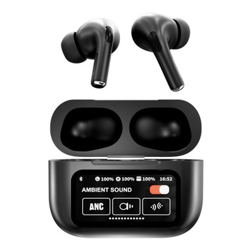 Instrukcja Bezprzewodowe Bluetooth5.4 ANC ENC TWS z ekranem dotykowym czarny