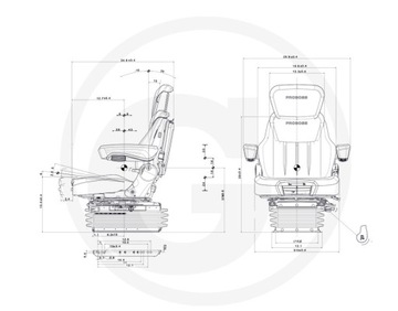 ГРАНИТ сиденье, черный PROBOSS AS3510 CNH