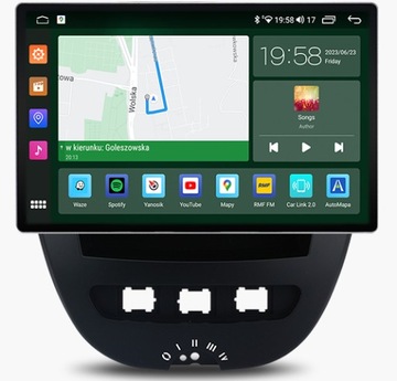 PEUGEOT 107 C1 TOYOTA AYGO NAWIGACJA ANDROID QLED