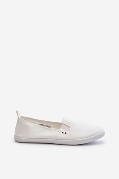 TENISÓWKI TRAMPKI SLIP-ON KLASYCZNE WYGODNE WSUWANE BIAŁE 38