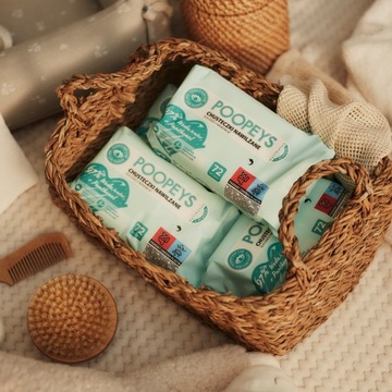 12x50 Poopeys WET WIPES салфетки с алоэ, 98% воды, 600 шт.